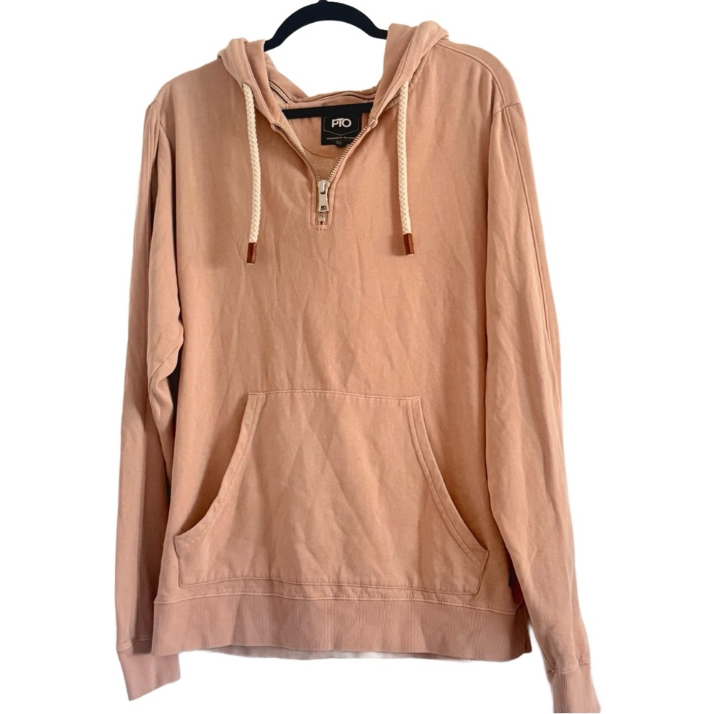 PTO Men's Tan Hoodie Sweatshirt